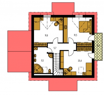 Floor plan of second floor - PREMIER 190